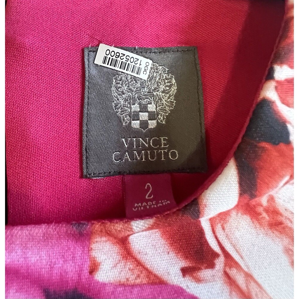 Vince Camuto Floral Scuba Sheath Dress Sz 2 Rose Garden Party Resort Wear EUC - Picture 4 of 7